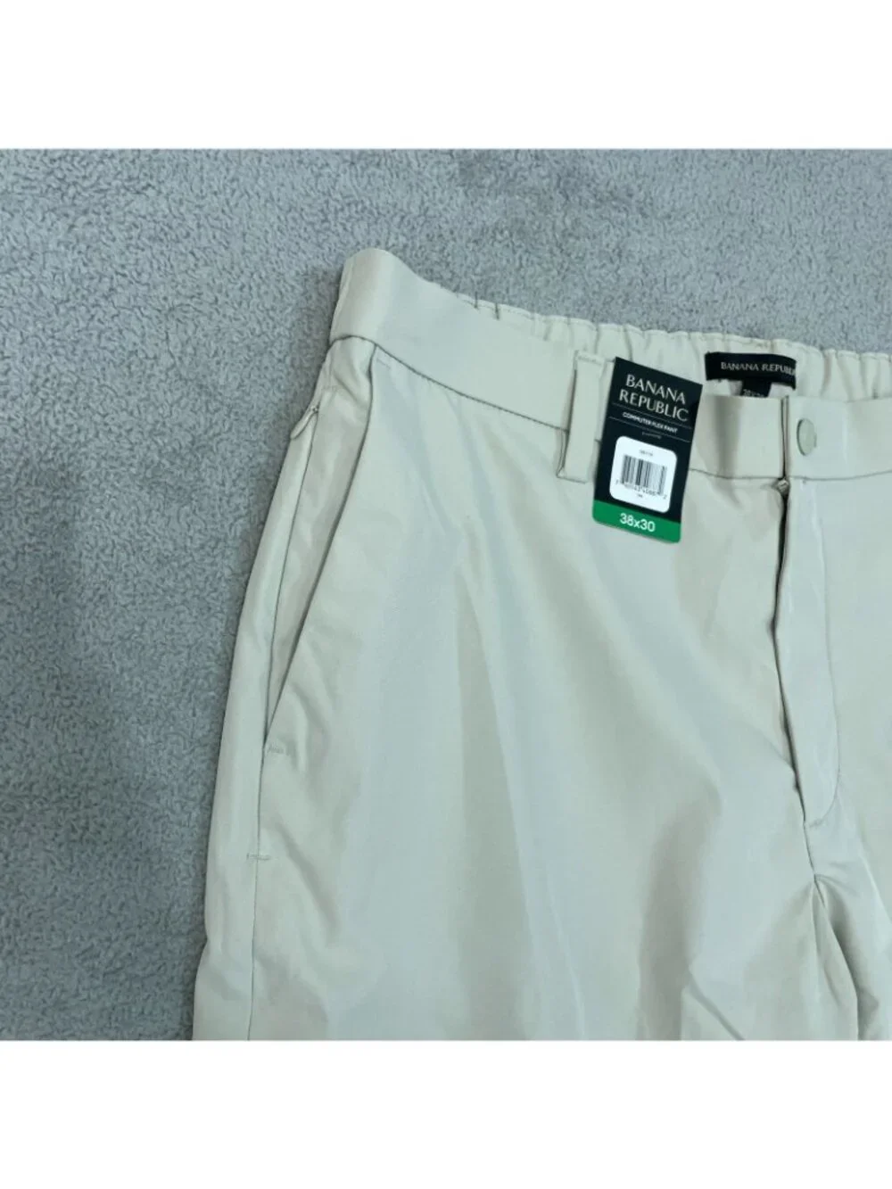 NWT Banana Republic Men's 38x30 Commuter Flex Tech Pants In Tan Athletic Fit